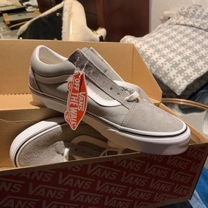 Grey old skool vans